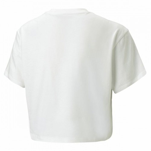 Krekls ar Īsām Piedurknēm Bērniem Puma Logo Cropped  Balts image 2