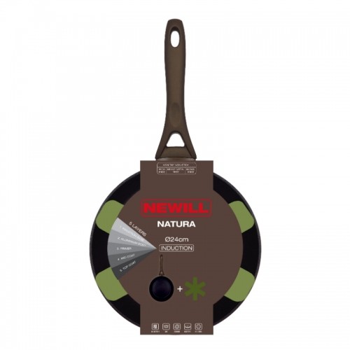 Newill Сковорода Natura Ø24см индукционная коричневая с защитной крышкой image 2