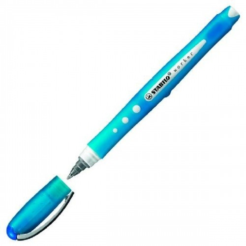 Šķidrās tintes pildspalva Stabilo Roller Worker Zils 0,5 mm (10 gb.) image 2