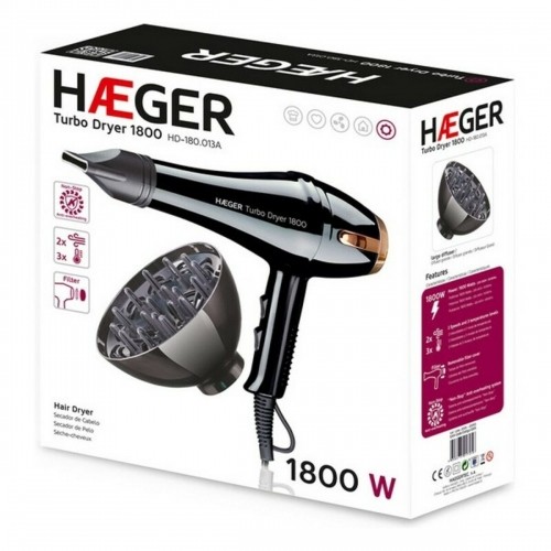 Fēns Haeger HD-180.013A 1800 W Melns image 2