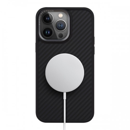 UNIQ etui Keva iPhone 15 Pro 6.1" Magclick Charging czarny|carbon black image 2