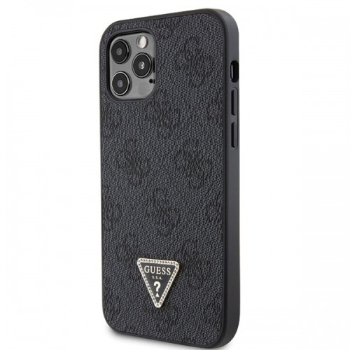 Guess GUHCP12MP4TDSCPK iPhone 12 | 12 Pro 6.1" czarny|black hardcase Crossbody 4G Metal Logo image 2
