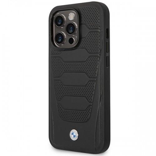 Etui BMW BMHMP14L22RPSK iPhone 14 Pro 6,1" czarny|black Leather Seats Pattern MagSafe image 2