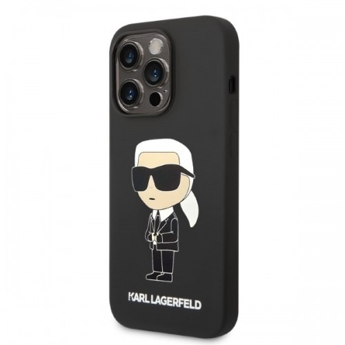 Karl Lagerfeld KLHMP14XSNIKBCK iPhone 14 Pro Max 6,7" hardcase czarny|black Silicone Ikonik Magsafe image 2