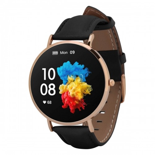 Garett Smartwatch Verona Gold And Black Leather Умные часы AMOLED / Bluetooth 5.1 / IP67 / GPS / SMS image 2