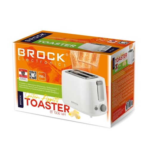 Brock Electronics Tosteris,	220-240V; 50/60Hz, 650-700W. 2 šķēles, uznirstošs. image 2