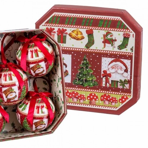 Bigbuy Christmas Ёлочные шарики Разноцветный бумага Polyfoam Дед Мороз 7,5 x 7,5 x 7,5 cm (5 штук) image 2
