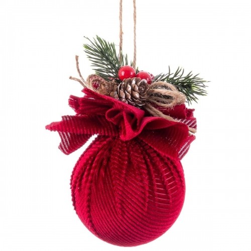 Bigbuy Christmas Ёлочные шарики Разноцветный Бордовый вельвет Foam 6 x 6 x 6 cm (6 штук) image 2