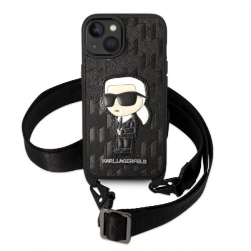 Karl Lagerfeld KLHCP14SSTKMK iPhone 14 6,1" czarny|black hardcase Monogram Ikonik Patch image 2