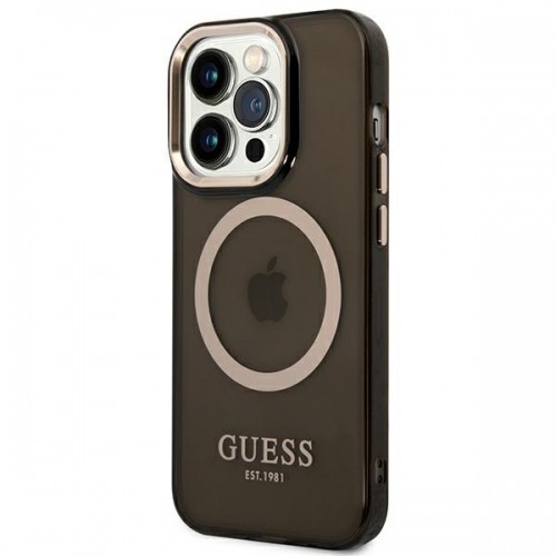 Guess Translucent MagSafe Compatible Case for iPhone 14 Pro Max Black image 2