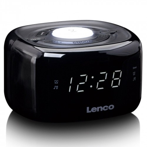 FM clock radio with night light Lenco CR12BK image 2
