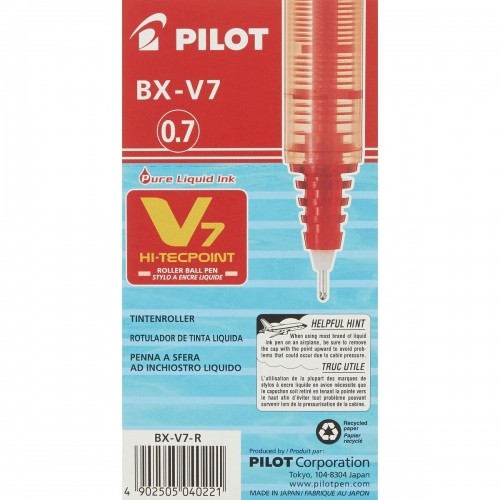 Ручка с жидкими чернилами Pilot V7 Hi-Tecpoint Красный 0,5 mm (12 штук) image 2