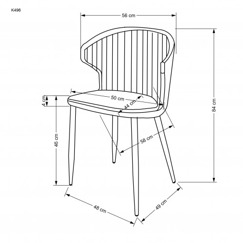 Halmar K496 chair, d.beige image 2