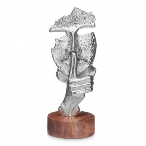 Gift Decor Декоративная фигура Лицо Серебристый Деревянный Металл 12 x 29 x 11 cm image 2