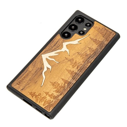 Wooden case for Samsung Galaxy S22 Ultra Bewood Mountains Imbuia image 2