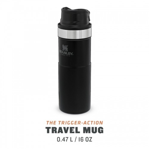 Stanley Termokrūze The Trigger-Action Travel Mug Classic 0,47L matēti melna image 2