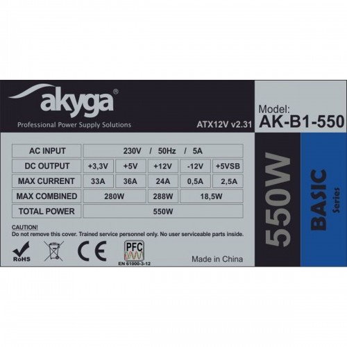 Strāvas padeve Akyga AK-B1-550 ATX 550 W image 2