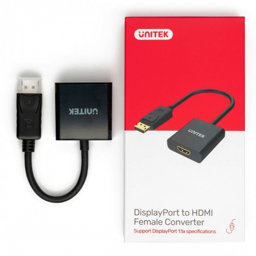 Display Porta uz HDMI Adapteris Unitek Y-5118DA Melns image 2
