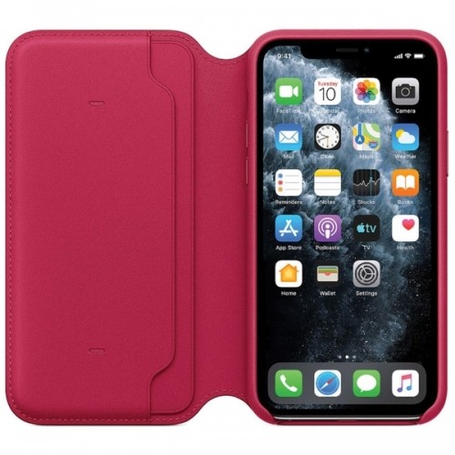 Etui Apple MY1K2ZM|A iPhone 11 Pro 5.8" malinowy|raspberry Leather Folio Case image 2