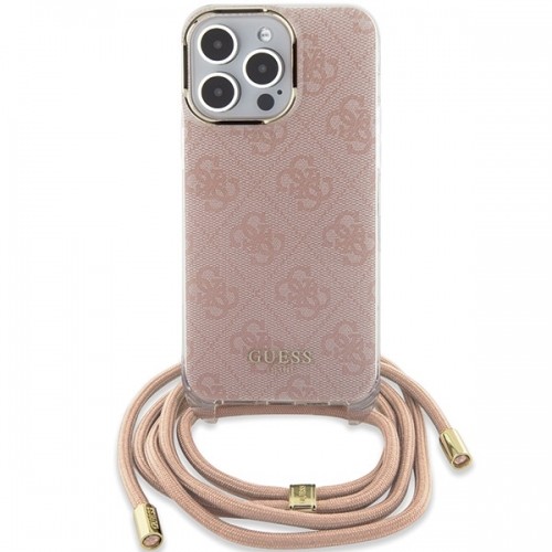 Guess GUHCP15LHC4SEP iPhone 15 Pro 6.1" różowy|pink hardcase Crossbody Cord 4G Print image 2