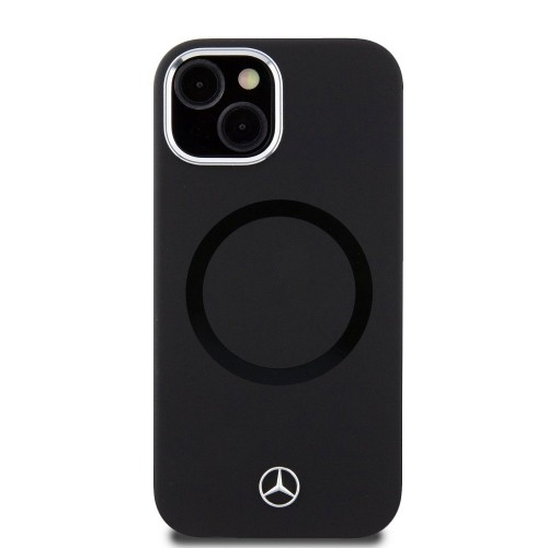 Mercedes Liquid Silicon Bicolor MagSafe Case for iPhone 15 Black image 2