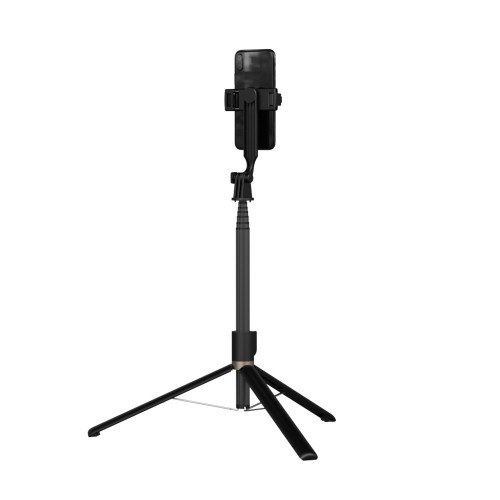 OEM Selfie Stick - with detachable bluetooth remote control and tripod - P100 BLACK image 2