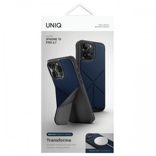 UNIQ etui Transforma iPhone 15 Pro Max 6.7" Magclick Charging niebieski|electric blue image 2