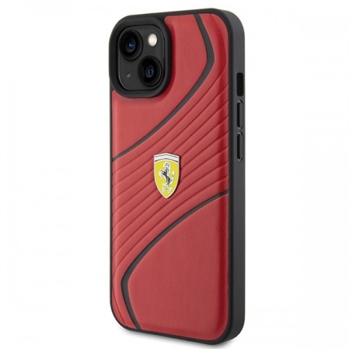Ferrari FEHCP15SPTWR iPhone 15 6.1" czerwony|red hardcase Twist Metal Logo image 2