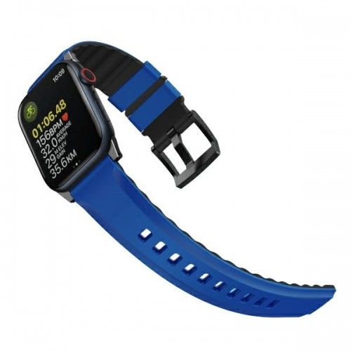 UNIQ pasek Linus Apple Watch Series 1|2|3|4|5|6|7|8|SE|SE2|Ultra 42|44|45|49mm Airosoft Silicone niebieski|racing blue image 2