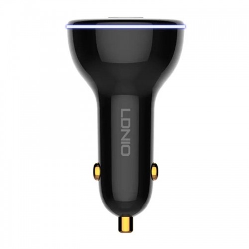 LDNIO C102 Car Charger, USB + 2x USB-C, 160W + USB-C to USB-C Cable (Black) image 2