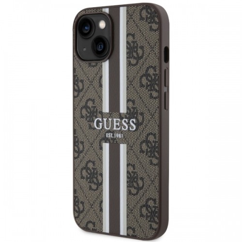 Guess GUHMP14SP4RPSW iPhone 14 6,1" brązowy|brown hardcase 4G Printed Stripes MagSafe image 2