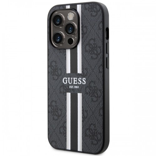Guess GUHMP14LP4RPSK iPhone 14 Pro 6.1" czarny|black hardcase 4G Printed Stripes MagSafe image 2