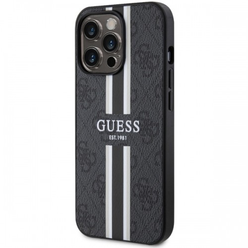 Guess GUHMP13LP4RPSK iPhone 13 Pro | 13 6,1" czarny|black hardcase 4G Printed Stripes MagSafe image 2