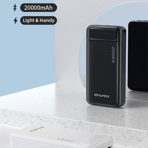AWEI PowerBank P6K 20000mAh czarny|black 2xUSB|PD|Micro-USB image 2