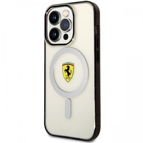 Ferrari FEHMP14LURKT iPhone 14 Pro 6,1" przezroczysty|transparent hardcase Outline Magsafe image 2