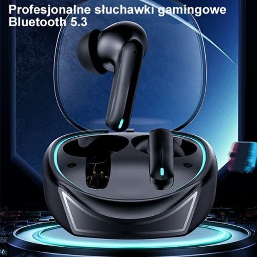 USAMS Słuchawki Bluetooth 5.3 TWS XJ13 series Gaming Earbuds bezprzewodowe czarny|black BHUXJ01 (US-XJ13) image 2