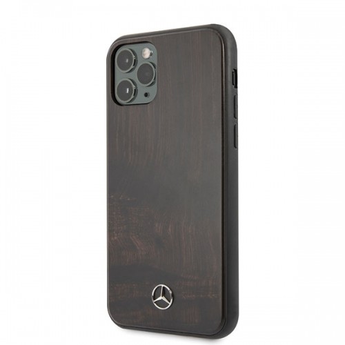 Mercedes MEHCN58VWOBR iPhone 11 Pro hard case brązowy|brown Wood Line Rosewood image 2