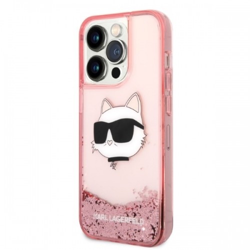 Karl Lagerfeld KLHCP14XLNCHCP iPhone 14 Pro Max 6,7" różowy|pink hardcase Glitter Choupette Head image 2
