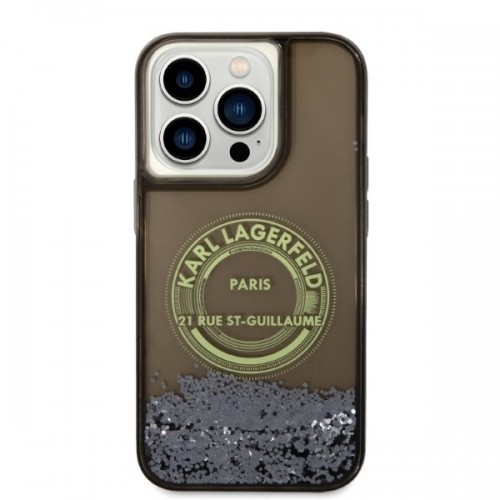 Karl Lagerfeld KLHCP14LLCRSGRK iPhone 14 Pro 6,1" czarny|black hardcase Liquid Glitter RSG image 2