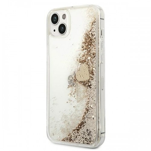 Guess GUOHCP14SGLHFLGO iPhone 14 6,1" złoty|gold hardcase Glitter Charms image 2