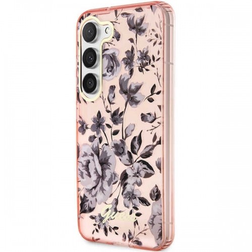 Guess GUHCS23MHCFWSP S23+ S916 różowy|pink hardcase Flower Collection image 2