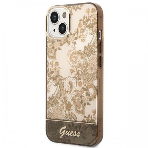 Guess GUHCP14SHGPLHC iPhone 14 6,1" ochre hardcase Porcelain Collection image 2