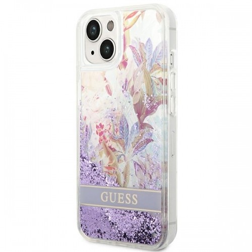 Guess GUHCP14MLFLSU iPhone 14 Plus 6,7" fioletowy|purple hardcase Flower Liquid Glitter image 2