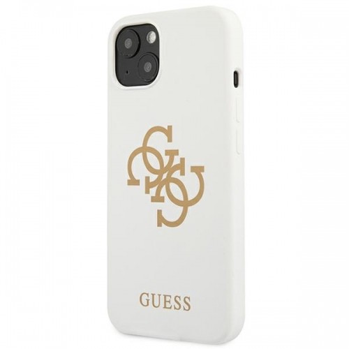 Guess GUHCP13SLS4GGWH iPhone 13 mini 5,4" biały|white hard case Silicone 4G Logo image 2