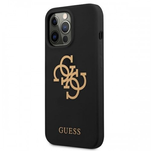 Guess GUHCP13LLS4GGBK iPhone 13 Pro | 13 6,1" czarny|black hard case Silicone 4G Logo image 2