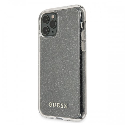 Guess GUHCN65PCGLSI iPhone 11 Pro Max srebrny|silver hard case Glitter image 2
