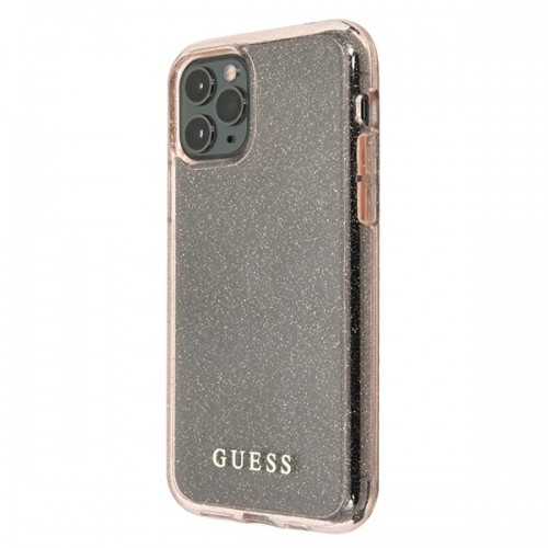 Guess GUHCN65PCGLPI iPhone 11 Pro Max różowy|pink hard case Glitter image 2