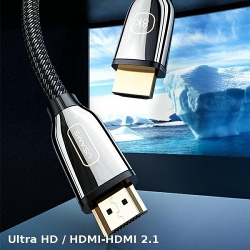 USAMS Kabel HDMI - HDMI 2.1 U67 3m 8K czarny|black Ultra HD SJ498HD01 (US-SJ498) image 2