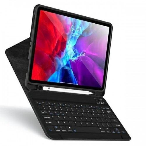USAMS Etui Winro z klawiaturą iPad 9.7" czarne etui-czarna klawiatura|black cover-black keyboard IPO97YRXX01 (US-BH642) image 2