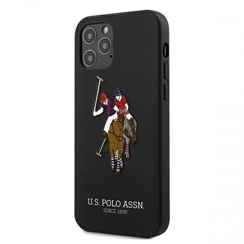 U.s. Polo Assn. US Polo USHCP12LPUGFLBK iPhone 12 Pro Max 6,7" czarny|black Polo Embroidery Collection image 2